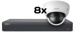 Dahua video nadzorni komplet sistem 16 kanalni IP ultra HD snemalnik + 8x dome kamera 4Mp / vidni kot 93° / nočni domet do 30m / Brezplačna aplikacija za telefon NVR4116HS-4KS2-HDBW1431E-S/8