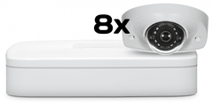 Dahua video nadzorni paket 8 kanalni do 12Mp / 8x WizSense kamera (2595×1944) - 20fps / Leča 98° / LED domet do 50m NVR2104-I + HDBW3541F-AS-M /8