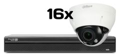 POLICEtech Video nadzorni komplet 24 kanalni HD snemalnik + 16x kamera (2880x162) - 25fps / motorni zoom 98°-30°/ nočni domet do 30m / Brezplačna aplikacija za telefon XVR1601-5M-X + HAC-D3A51-VF /16 