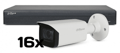 Dahua video nadzorni komplet sistem 16 kanalni IP ultra HD snemalnik + 16x zoom bullet kamera 4Mp / Motorizirana leča 98°~ 31° / nočni domet do 60m NVR4116HS-4KS2 + HFW1431T-ZS-2812-S4 /16