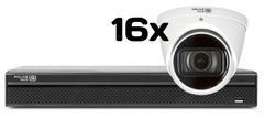 POLICEtech Video nadzorni komplet 24 kanalni HD snemalnik + 16x kamera (3840×2160) - 15fps Motorizirana leča: 105°~33° / IR LED domet do 60m/ Brezplačna aplikacija za telefon XVR1601-8M-X + Q4-D8301T-Z /16
