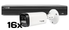 POLICEtech Video nadzorni komplet 24ch ULTRA HD Penta-brid snemalnik+ 16x kamera (3840×2160) - 15fps Motorizirana leča: 105°~33° / IR LED domet do 60m/ XVR1601-8M-X + Q4-B8301R-Z-IRE6 /16