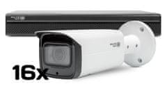 POLICEtech Video nadzorni komplet 24ch ULTRA HD Penta-brid snemalnik+ 16x kamera (3840×2160) - 15fps Motorizirana leča: 112°~46° / IR LED domet do 80m/ XVR1601-8M-X + Q4-B8502T-Z-A /16