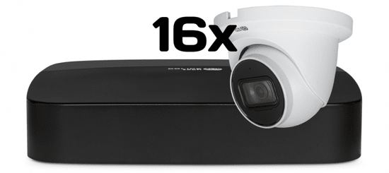 POLICEtech video nadzorni komplet sistem 16 kanalni IP ultra HD snemalnik + 16x dome kamera 8Mp / vidni kot 108° / nočni domet do 30m / Brezplačna aplikacija za telefon NVR1601-I + D8541TM-AS /16