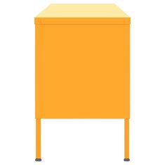 Vidaxl TV omarica gorčično rumena 105x35x50 cm jeklo