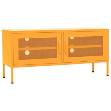 Vidaxl TV omarica gorčično rumena 105x35x50 cm jeklo