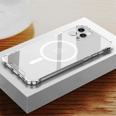MG Magnetic MagSafe silikonski ovitek za iPhone 13 Pro Max, prozoren