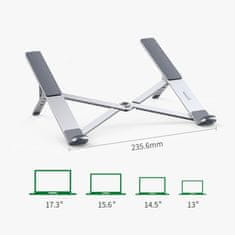 Ugreen LP451 Stojalo za prenosni računalnik 8 - 17.3'', srebro