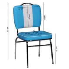 Bruxxi Jedilni stol Elvis, modra barva
