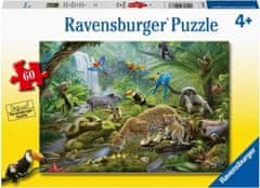 Ravensburger Puzzle Živali v deževnem gozdu 60 kosov