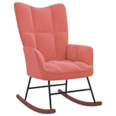 shumee Gugalni stol s stolčkom roza žamet