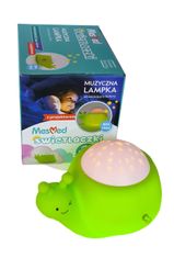 MesMed MESMED prenosna čarobna nočna svetilka, polžka - zelena
