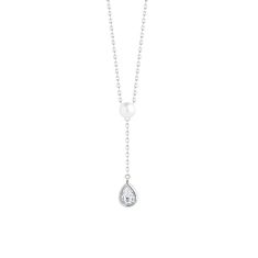 Preciosa Nežna srebrna ogrlica s pravim biserom Pure Pearl 5336 00