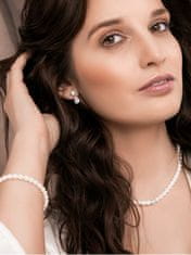 Preciosa Elegantni srebrni uhani s pravim biserom Pure Pearl 5337 00