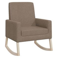 Vidaxl Gugalni stol taupe blago
