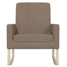 Vidaxl Gugalni stol taupe blago
