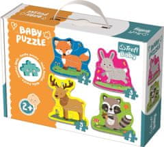 Trefl Baby puzzle Živali v gozdu 4v1 (3,4,5,6 kosov)