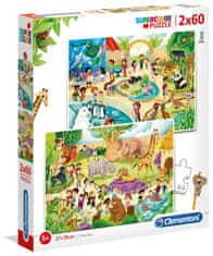 Clementoni Puzzle Zoo 2x60 kosov