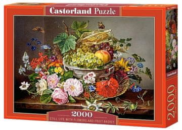 Castorland Puzzle Tihožitje z rožami in sadjem 2000 kosov