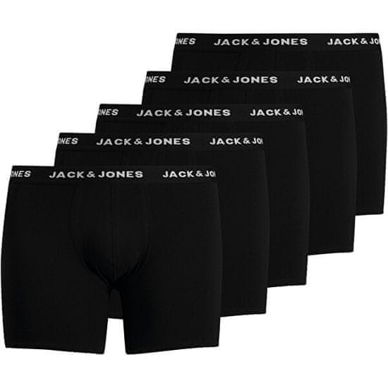 Jack&Jones Plus 5 PAKET - moške boksarice JACHUEY 12194944 Black