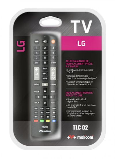 Meliconi TLC02 daljinski upravljalnik za LG TV