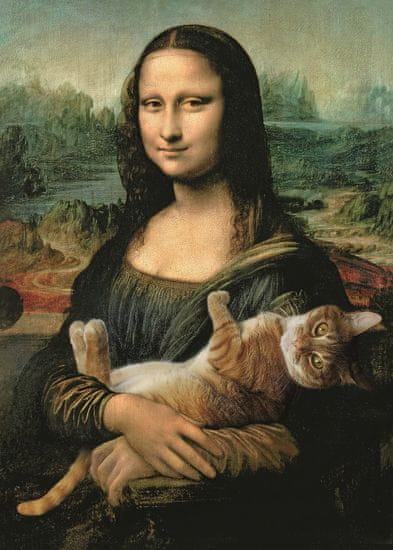 Trefl Puzzle Mona Lisa z mačko 500 kosov