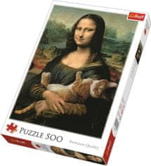 Trefl Puzzle Mona Lisa z mačko 500 kosov
