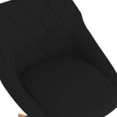 shumee Vrtljivi namizni stoli, 2 kosa, črni, oblazinjeni z žametom