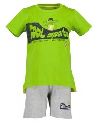 Blue Seven Cool Sports komplet majice in kratkih hlač, fantovski, 92, zelen (826012)