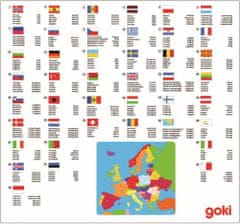 Goki Lesena sestavljanka Zemljevid Evrope 35 kosov