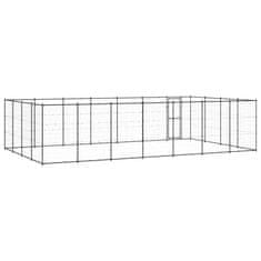 Vidaxl Zunanji pasji boks jeklo 33,88 m2