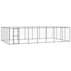 Vidaxl Zunanji pasji boks jeklo 33,88 m2