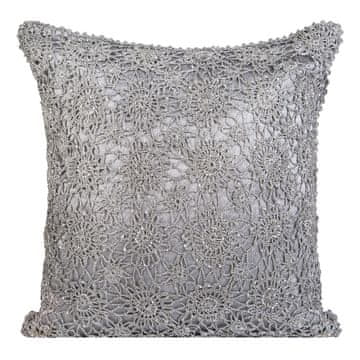 Eurofirany Prevleka za blazino, okrašena z biseri in čipko 40cm