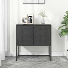 Vidaxl Komoda antracitna 75x35x75 cm jeklo