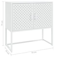 Vidaxl Komoda bela 75x35x75 cm jeklo