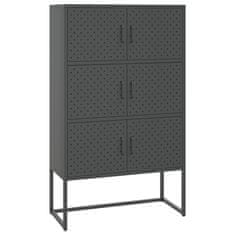 Vidaxl Visoka omarica antracitna 80x35x135 cm jeklo