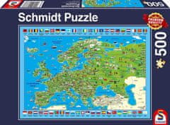 Schmidt Puzzle Ilustrirani zemljevid Evrope 500 kosov