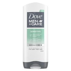 Dove Men + Care Sensitiv e moški gel za prhanje za telo, obraz in lase (3 in 1 Shower Gel) (Neto kolièina 250 ml)
