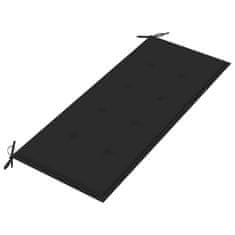 Vidaxl Vrtna klop z blazino 128,5 cm trdna tikovina