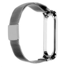 pašček za uro za Xiaomi Mi Band 5/6, kovinski, srebrn