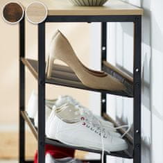 tectake Regal za čevlje Bournemouth 75,5 x 30,5 x 85,5 cm Industrijsko svetlo