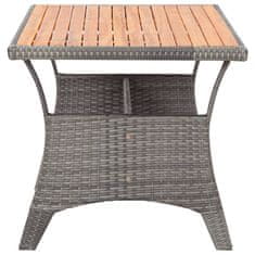 Vidaxl Vrtna miza siva 120x70x66 cm trden akacijev les
