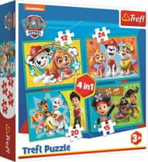 Trefl Puzzle Paw Patrol: Vesela ekipa 4 v 1 (12,15,20,24 kosov)