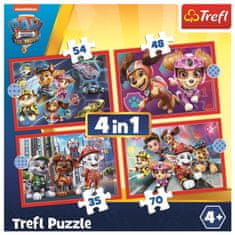 Trefl Puzzle Tačka patrulja v mestu 4 v 1 (35,48,54,70 kosov)