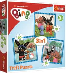 Trefl Bing Puzzle: Zabava s prijatelji 3 v 1 (20,36,50 kosov)