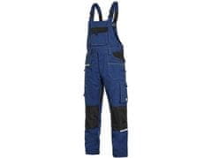 Delovne hlače z oprsnikom CXS STRETCH, moške, raztegljive, temno modro-črne 