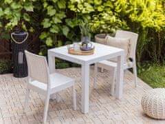 Beliani Komplet 2 vrtnih stolov iz ratana v beli barvi FOSSANO