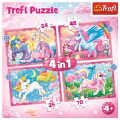 Trefl Puzzle Samorogi in magija 4 v 1 (35,48,54,70 kosov)