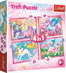 Trefl Puzzle Samorogi in magija 4 v 1 (35,48,54,70 kosov)