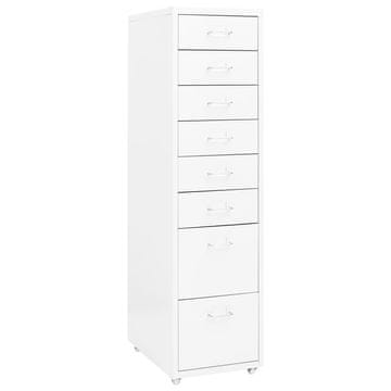 Vidaxl vidaXL Mobilna omara za dokumente bela 28x41x109 cm kovinska
